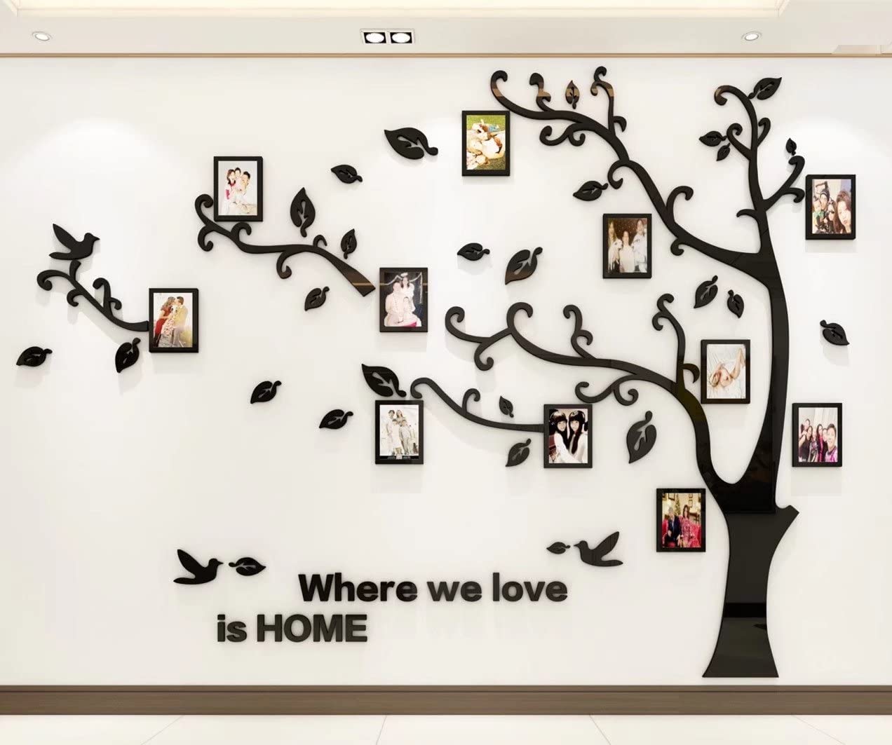 3D Tree Wall Stickers - Diy Photo Frame Tree Wall Decal Family Photo Frame Sticker Murals Wall Decor Living Room Bedroom Tv Back
